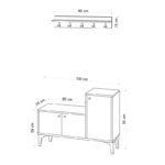 Έπιπλο εισόδου Simone δρυς μελαμίνη 100x35x85εκ ed964 - Image 2