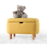 Αποθηκευτικό Σκαμπώ Mai κίτρινο 61x40x37cm ed9656