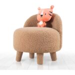 Σκαμπώ Mai καφέ 46x51x33cm ed9658