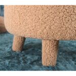 Σκαμπώ Mai καφέ 46x51x33cm ed9658 - Image 3