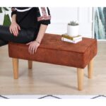 Σκαμπώ Square πορτοκαλί 80x41x40cm ed9664 - Image 2