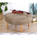 Σκαμπώ Square καφέ 80x41cm ed9666 - Image 3