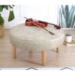 Σκαμπώ Square κρεμ 80x41cm ed9667 - Image 3