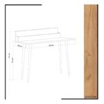 Γραφείο Penna oak χρώμα μελαμίνη 100x60x94cm ed966 - Image 2