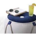 Σκαμπώ Fora μπλε λευκό 44x42cm ed9675 - Image 3