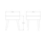 Σκαμπώ Appre μπεζ ύφασμα 46x46x44cm ed9704 - Image 2