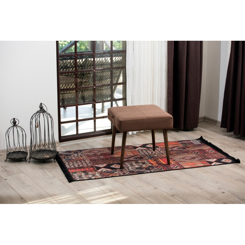 9705_0-800x800 Σκαμπώ Appre καφέ ύφασμα 46x46x44cm ed9705 - Image 1