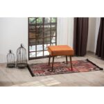 Σκαμπώ Appre πορτοκαλί ύφασμα 46x46x44cm ed9706