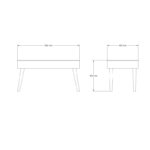 Σκαμπώ Appre μπεζ ύφασμα 92x46x44cm ed9710 - Image 2