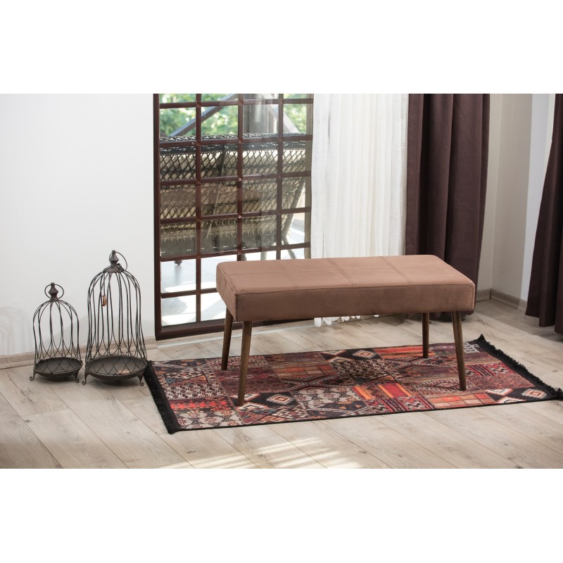 9711_0-800x800 Σκαμπώ Appre καφέ ύφασμα 92x46x44cm ed9711 - Image 1