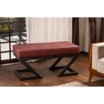 Σκαμπώ Fa κεραμιδί ύφασμα μέταλλο 92x46x44cm ed9712