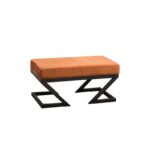 Σκαμπώ Benve 92x44x46cm μέταλλο ύφασμα πορτοκαλί ed9718 - Image 3