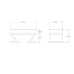 Σκαμπώ Benve 92x44x46cm μέταλλο ύφασμα πορτοκαλί ed9718 - Image 2