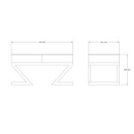 Σκαμπώ Benve 92x44x46cm μέταλλο ύφασμα μπεζ καφ΄έ ed9719 - Image 2