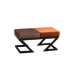 Σκαμπώ Benve 92x44x46cm μέταλλο ύφασμα πορτοκαλί ed9721 - Image 2