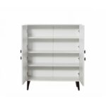 Ντουλάπι Cats άσπρο μαύρο κίτρινο μελαμίνη 95x36x111εκ ed978 - Image 3