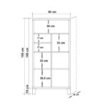 Βιβλιοθήκη Mare Atlantic Pine χρώμα μελαμίνη 80x36xH155cm ed980 - Image 2