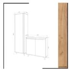 Έπιπλο εισόδου Omninde άσπρο δρυς μελαμίνη 80x35x100εκ ed987 - Image 2