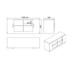 Σετ γραφείου Vol δρυς μαύρο μελαμίνη 140x60x73 8εκ ed990 - Image 2