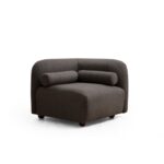 Πολυθρόνα Viktor σκούρο γκρί ξύλο πολυεστέρας 90x90x74εκ ed9933 - Image 4