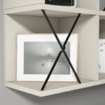 Ραφιέρα τοίχου Extra κρεμ μελαμίνη 60x24cm ed9941 - Image 3