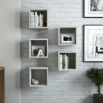 Ραφιέρα τοίχου Box κρεμ μελαμίνη 30x24cm ed9942