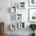 Ραφιέρα τοίχου Box κρεμ μελαμίνη 30x24cm ed9942 - Image 4