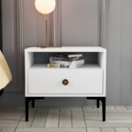 Κομοδίνο Lisbona λευκό χρώμα 56x40x50 8cm ed9943 - Image 5