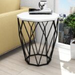 Βοηθητικό τραπέζι Sofya άσπρη μελαμίνη 46x57cm ed9961