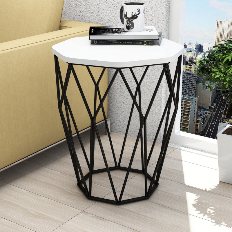 9961_0-800x800 Βοηθητικό τραπέζι Sofya άσπρη μελαμίνη 46x57cm ed9961 - Image 1