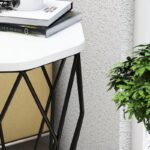 Βοηθητικό τραπέζι Sofya άσπρη μελαμίνη 46x57cm ed9961 - Image 4