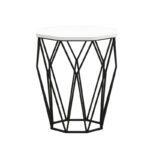 Βοηθητικό τραπέζι Sofya άσπρη μελαμίνη 46x57cm ed9961 - Image 3