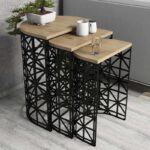 Τραπεζάκια σαλονιού set Ferfor oak χρώμα 46x33x62cm ed9969