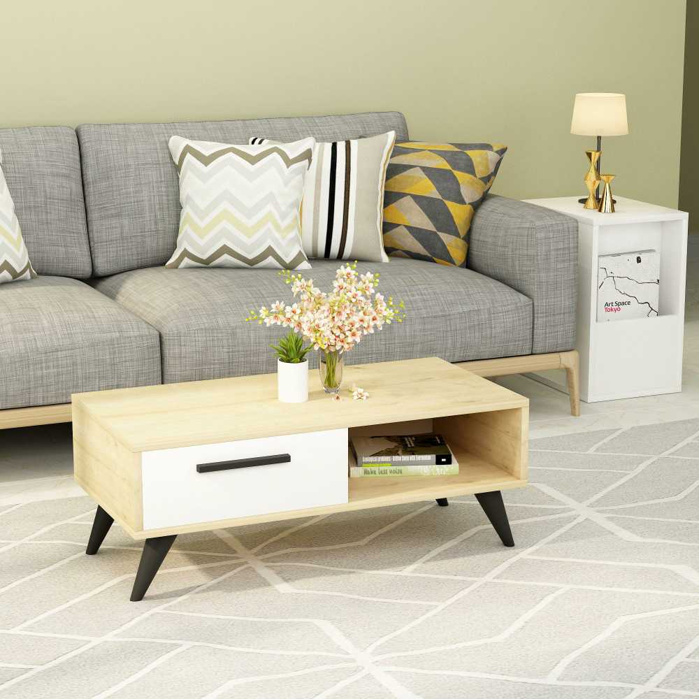 470770_0 Τραπεζάκι σαλονιού Melisa Sapphire λευκό 90x45x35cm c470770 - Image 1