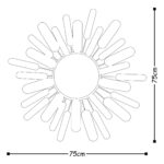 Deco διακοσμητικό τοίχου 75x75x5cm c472036 - Image 3
