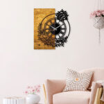 Ρολόι τοίχου ξύλο και μέταλλο 58x3x51cm c472049 - Image 3